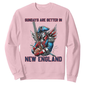 Funny George Washington Football Lover Gift Sweatshirt Sundays Are Better In New England TS12 Light Pink Print Your Wear