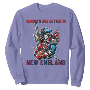 Funny George Washington Football Lover Gift Sweatshirt Sundays Are Better In New England TS12 Violet Print Your Wear
