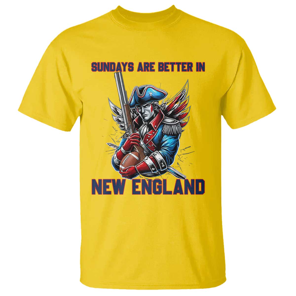 Funny George Washington Football Lover Gift T Shirt Sundays Are Better In New England TS12 Daisy Print Your Wear