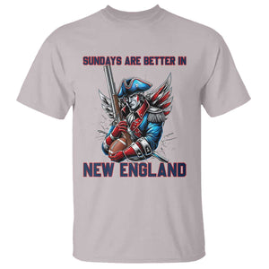 Funny George Washington Football Lover Gift T Shirt Sundays Are Better In New England TS12 Ice Gray Print Your Wear