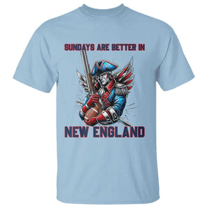 Funny George Washington Football Lover Gift T Shirt Sundays Are Better In New England TS12 Light Blue Print Your Wear