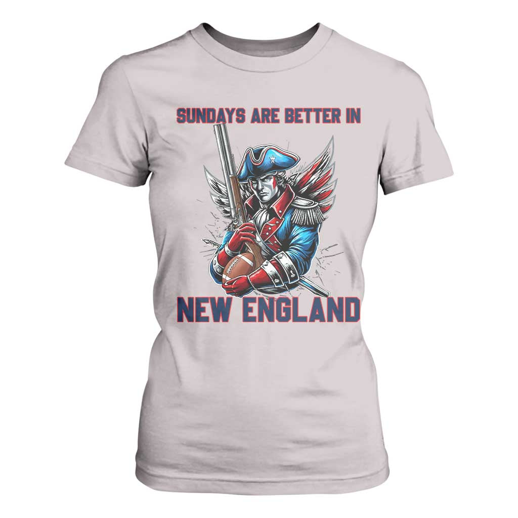 Funny George Washington Football Lover Gift T Shirt For Women Sundays Are Better In New England TS12 Ice Gray Print Your Wear