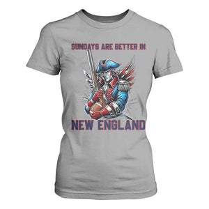 Funny George Washington Football Lover Gift T Shirt For Women Sundays Are Better In New England TS12 Sport Gray Print Your Wear