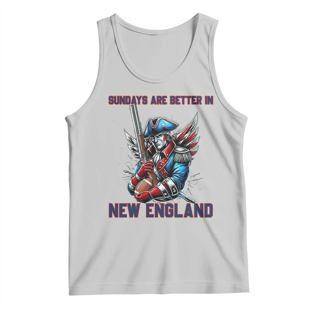 Funny George Washington Football Lover Gift Tank Top Sundays Are Better In New England TS12 Ash Print Your Wear