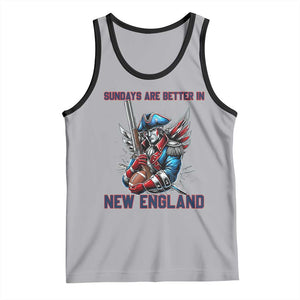 Funny George Washington Football Lover Gift Tank Top Sundays Are Better In New England TS12 Athletic Heather Black Print Your Wear