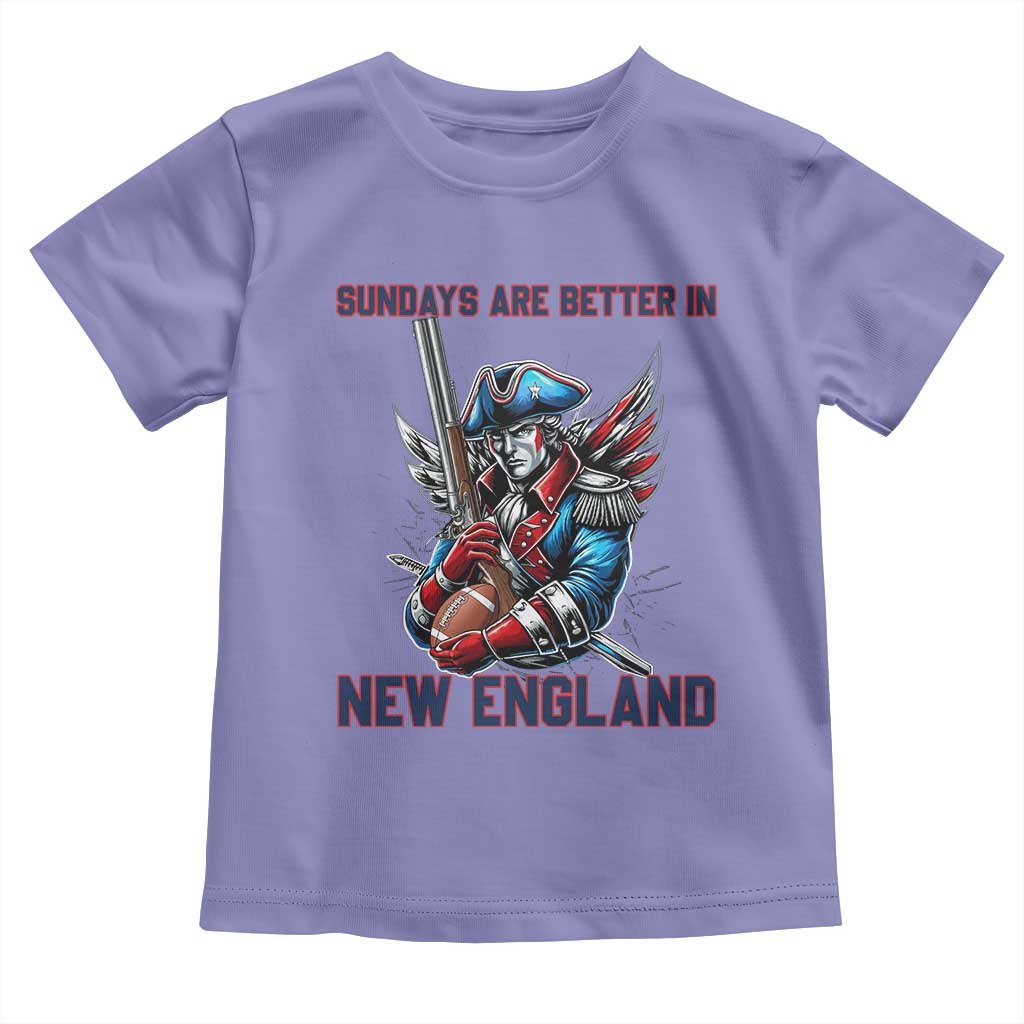 Funny George Washington Football Lover Gift Toddler T Shirt Sundays Are Better In New England TS12 Violet Print Your Wear