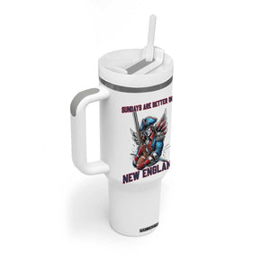 Funny George Washington Football Lover Gift Tumbler With Handle Sundays Are Better In New England TS12 Print Your Wear