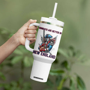 Funny George Washington Football Lover Gift Tumbler With Handle Sundays Are Better In New England TS12 Print Your Wear