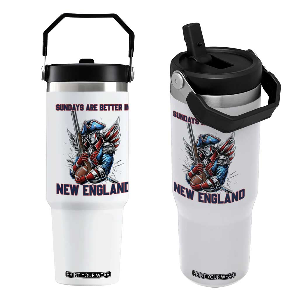 Funny George Washington Football Lover Gift Flip Straw Tumbler Sundays Are Better In New England TS12 One Size: 30 oz White Print Your Wear