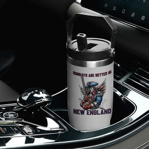 Funny George Washington Football Lover Gift Flip Straw Tumbler Sundays Are Better In New England TS12 Print Your Wear