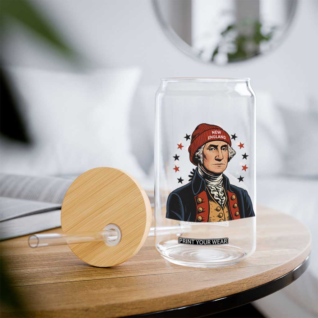 George Washington NE Football Fan Glass Can Vintage Colonial Gift TS12 Print Your Wear