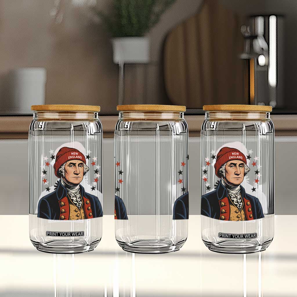 George Washington NE Football Fan Glass Can Vintage Colonial Gift TS12 Print Your Wear
