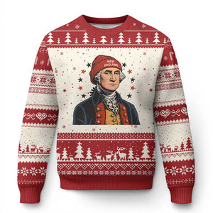 George Washington NE Football Fan Ugly Christmas Sweater Vintage Colonial Gift TS12 Beige Red Print Your Wear