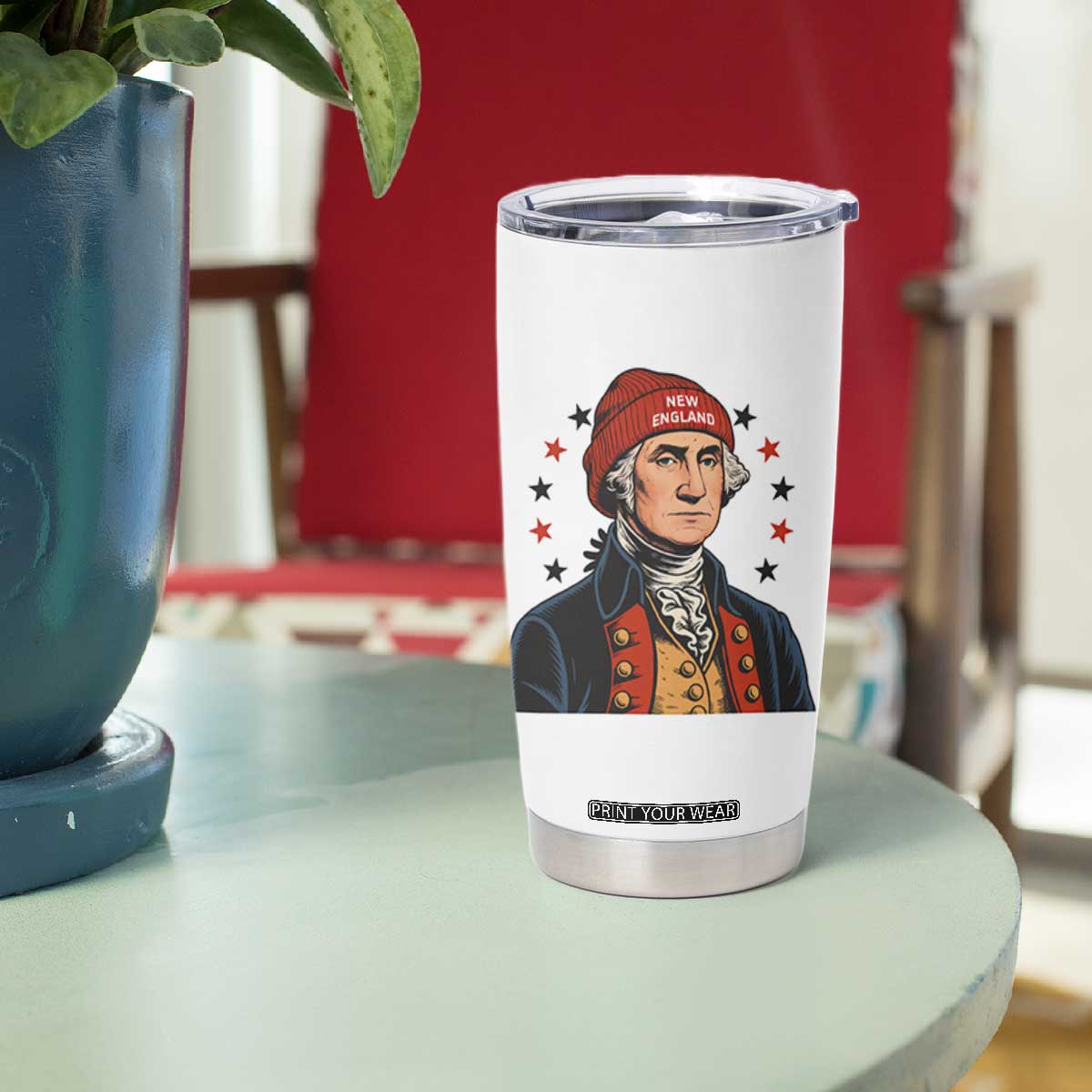 George Washington NE Football Fan Tumbler Cup Vintage Colonial Gift TS12 Print Your Wear
