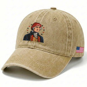 George Washington NE Football Fan Washed Cotton Baseball Cap Vintage Colonial Gift TS12 Print Your Wear