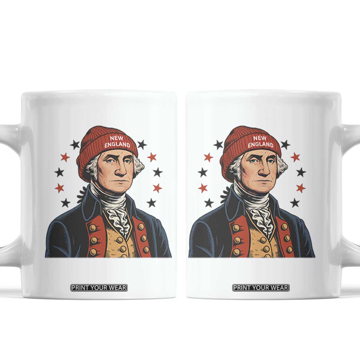 George Washington NE Football Fan Coffee Mug Vintage Colonial Gift TS12 White Print Your Wear