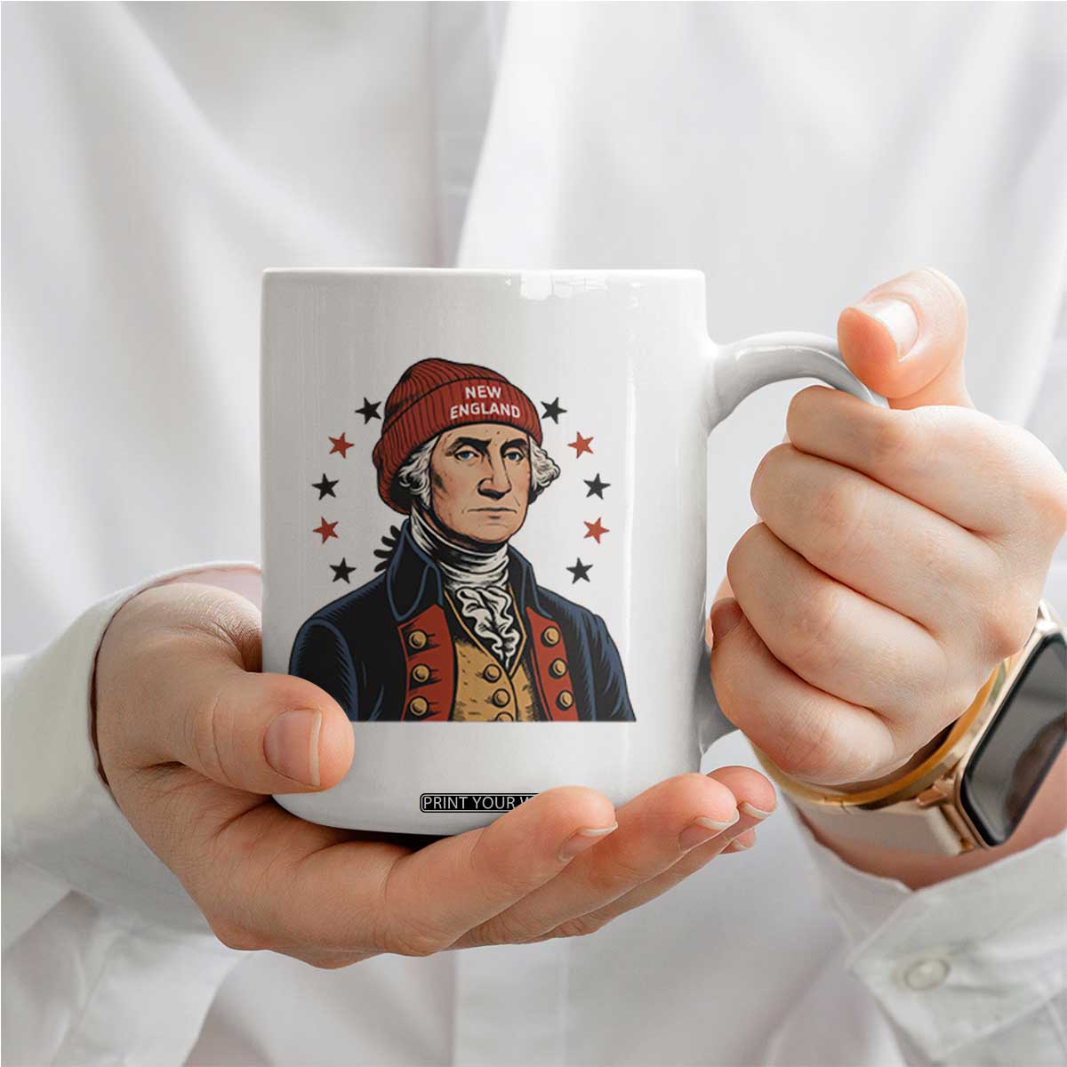 George Washington NE Football Fan Coffee Mug Vintage Colonial Gift TS12 Print Your Wear
