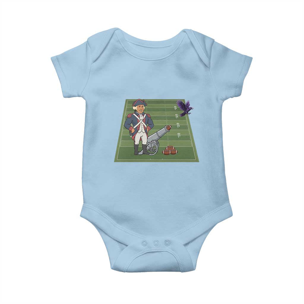 George Washington Vs The Purple Crow Rivalry Baby Onesie NE Football Gift TS12 Light Blue Print Your Wear