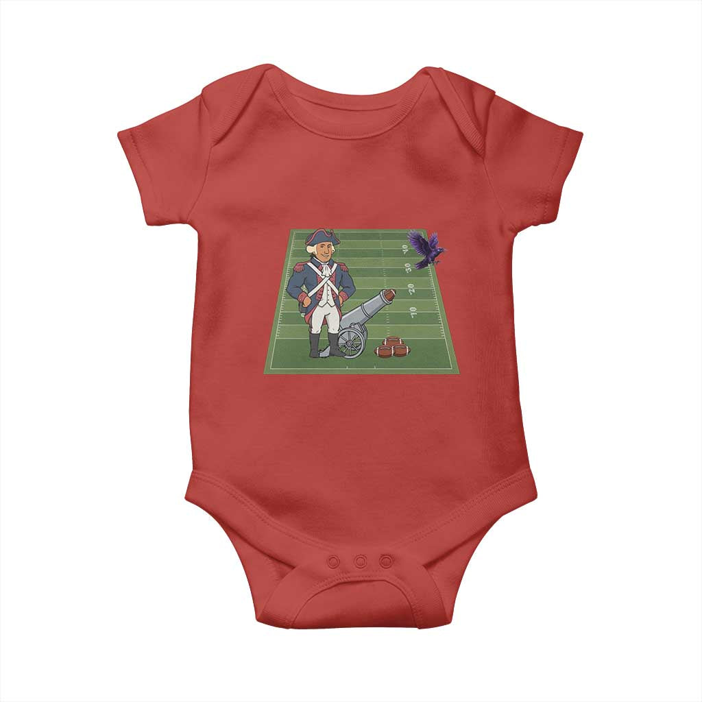 George Washington Vs The Purple Crow Rivalry Baby Onesie NE Football Gift TS12 Red Print Your Wear
