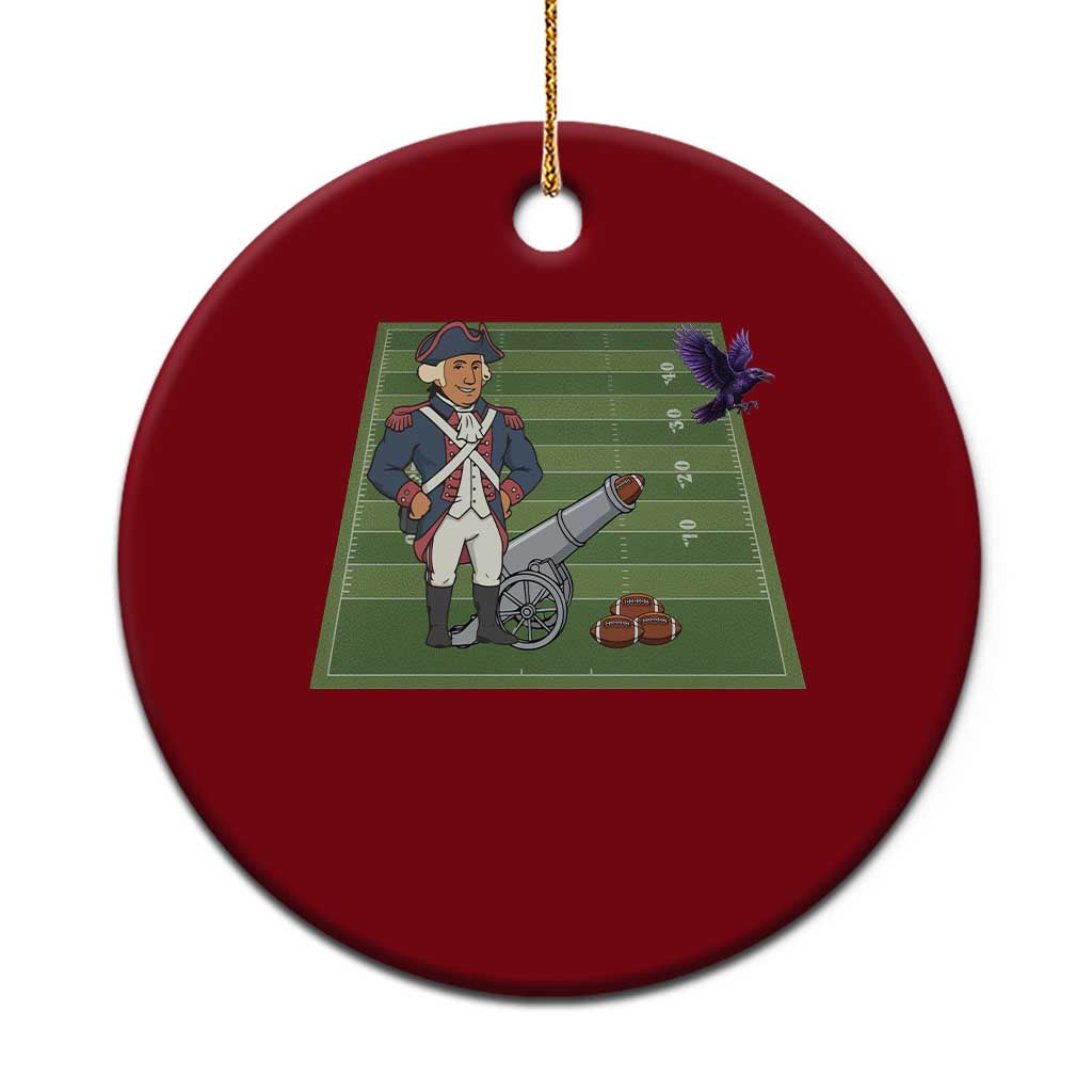 George Washington Vs The Purple Crow Rivalry Ceramic Ornament NE Football Gift TS12 1pc Red Print Your Wear