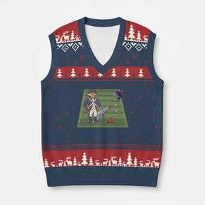 George Washington Vs The Purple Crow Rivalry V-Neck Knit Sweater Vest NE Football Gift TS12 Navy Red Print Your Wear