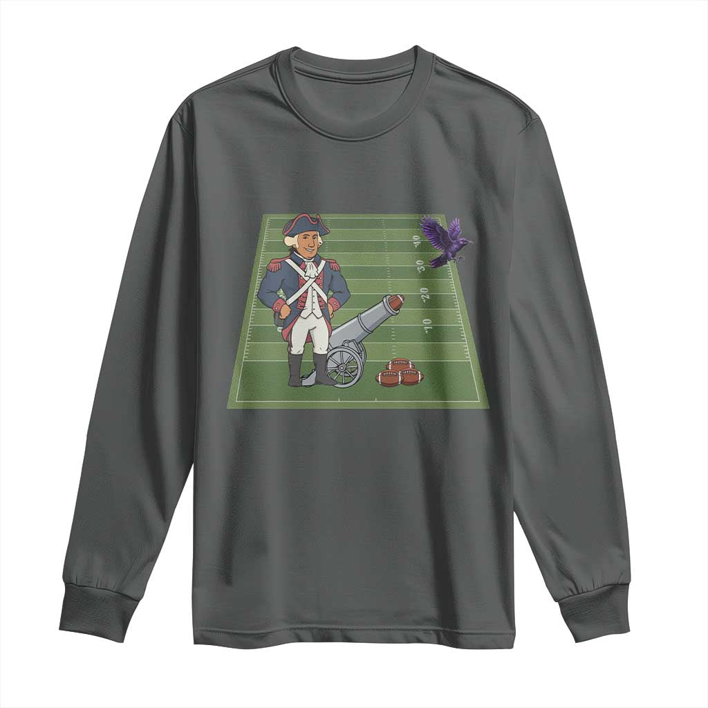 George Washington Vs The Purple Crow Rivalry Long Sleeve Shirt NE Football Gift TS12 Dark Heather Print Your Wear