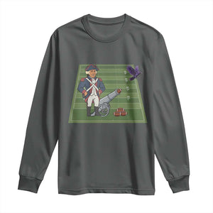 George Washington Vs The Purple Crow Rivalry Long Sleeve Shirt NE Football Gift TS12 Dark Heather Print Your Wear