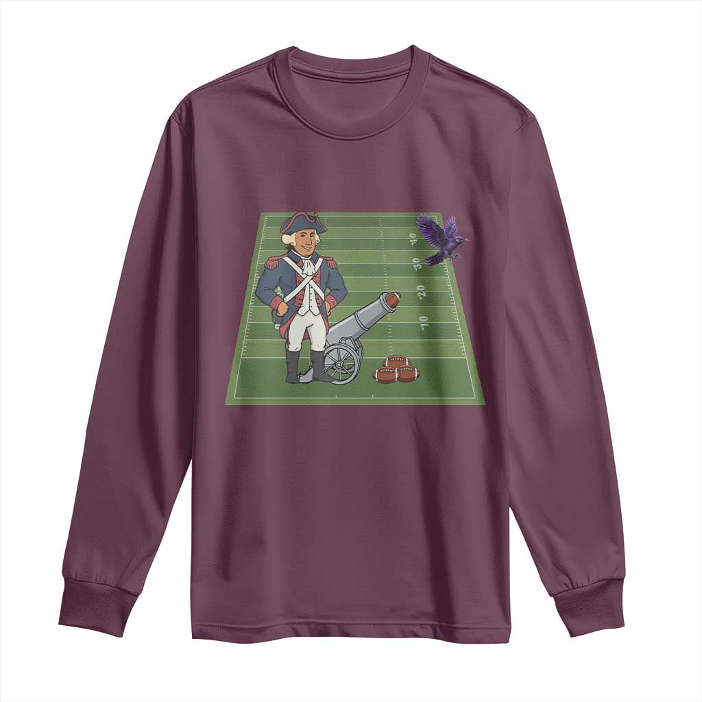 George Washington Vs The Purple Crow Rivalry Long Sleeve Shirt NE Football Gift TS12 Maroon Print Your Wear
