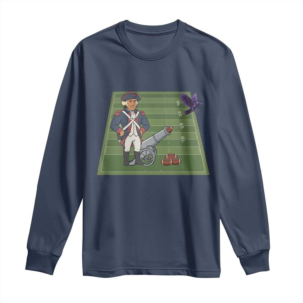 George Washington Vs The Purple Crow Rivalry Long Sleeve Shirt NE Football Gift TS12 Navy Print Your Wear