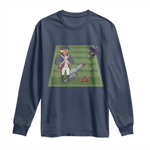 George Washington Vs The Purple Crow Rivalry Long Sleeve Shirt NE Football Gift TS12 Navy Print Your Wear