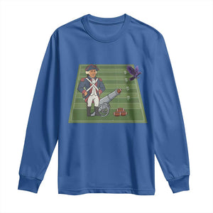George Washington Vs The Purple Crow Rivalry Long Sleeve Shirt NE Football Gift TS12 Royal Blue Print Your Wear
