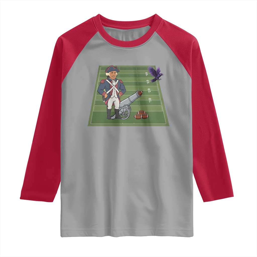 George Washington Vs The Purple Crow Rivalry Raglan Shirt NE Football Gift TS12 Sport Gray Red Print Your Wear