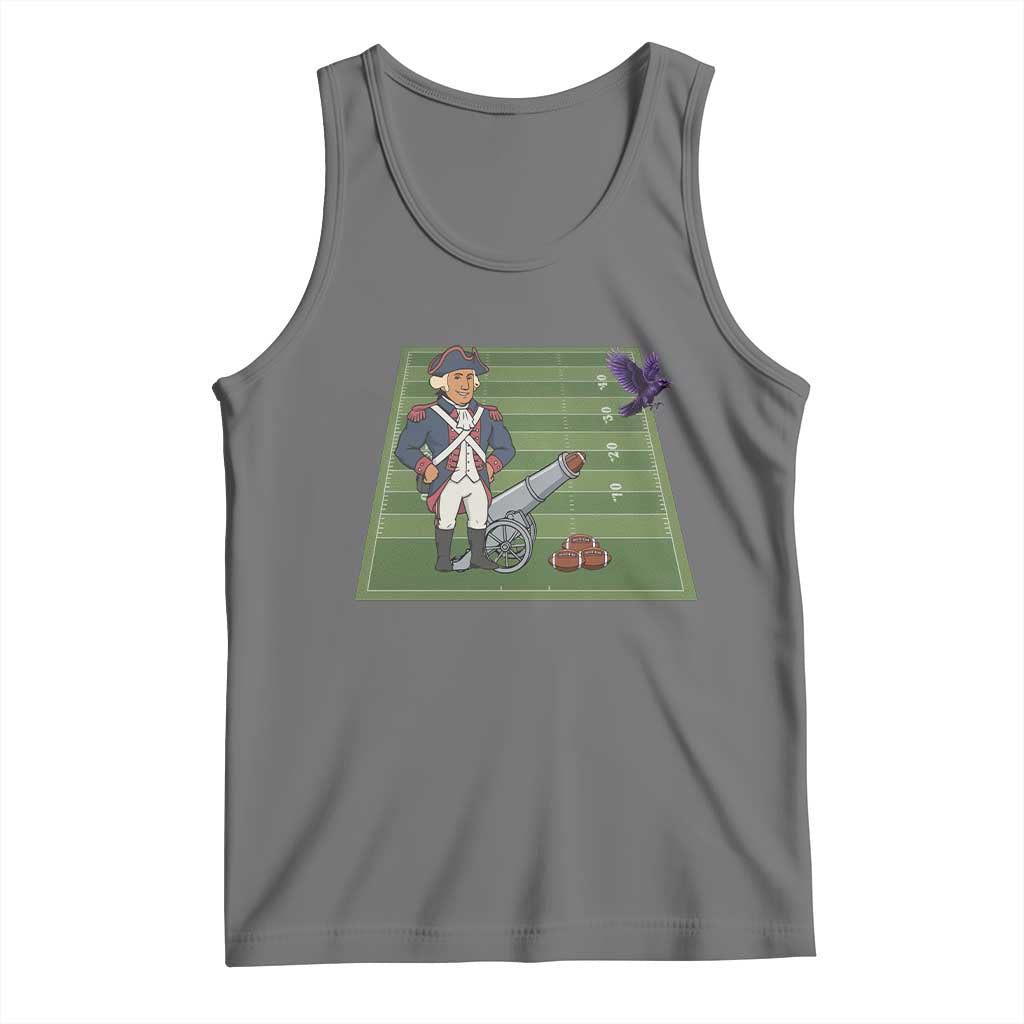 George Washington Vs The Purple Crow Rivalry Tank Top NE Football Gift TS12 Black Heather Print Your Wear