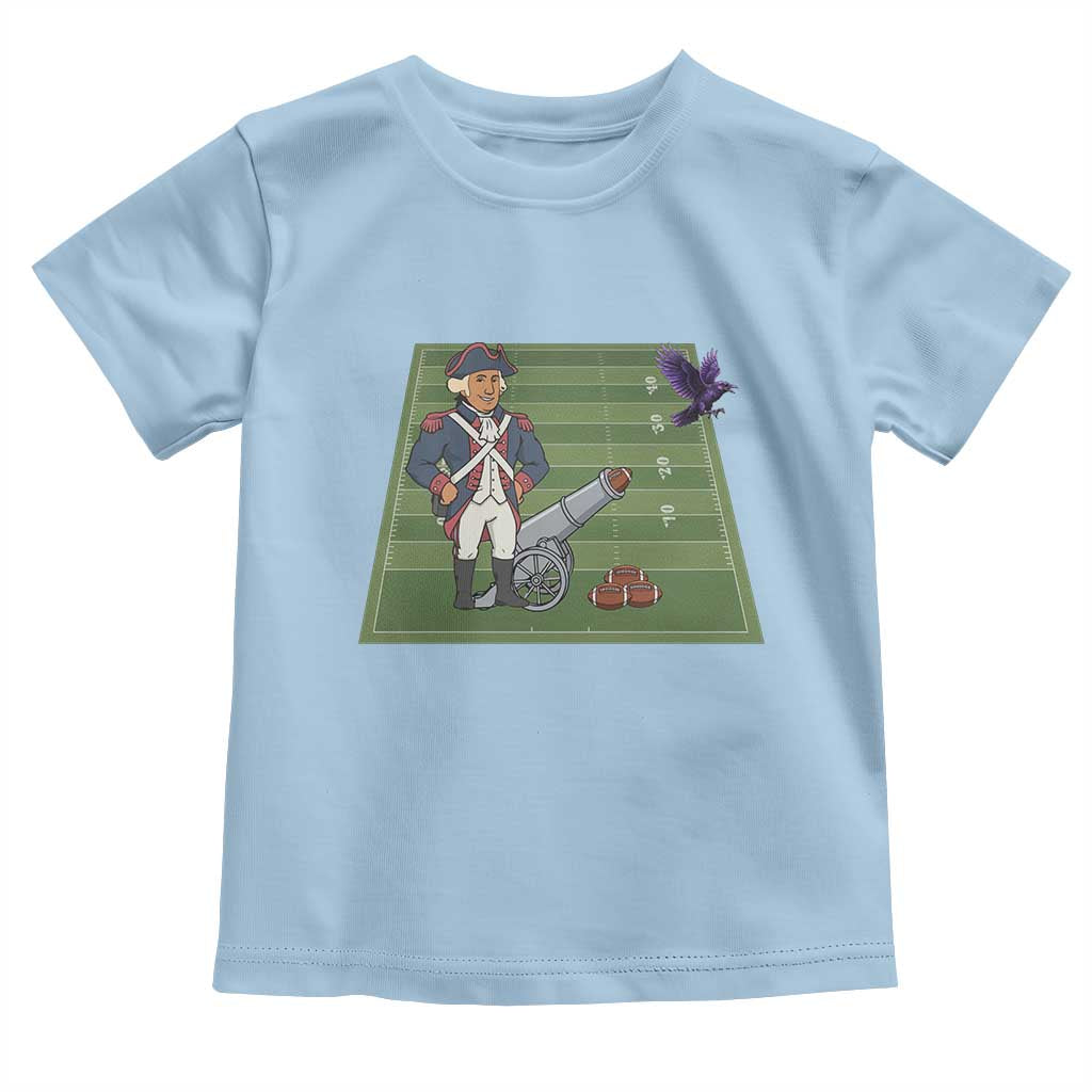 George Washington Vs The Purple Crow Rivalry Toddler T Shirt NE Football Gift TS12 Light Blue Print Your Wear