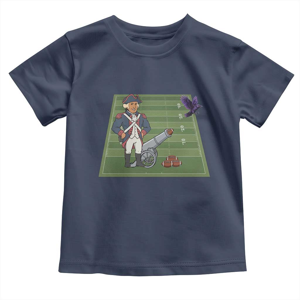 George Washington Vs The Purple Crow Rivalry Toddler T Shirt NE Football Gift TS12 Navy Print Your Wear