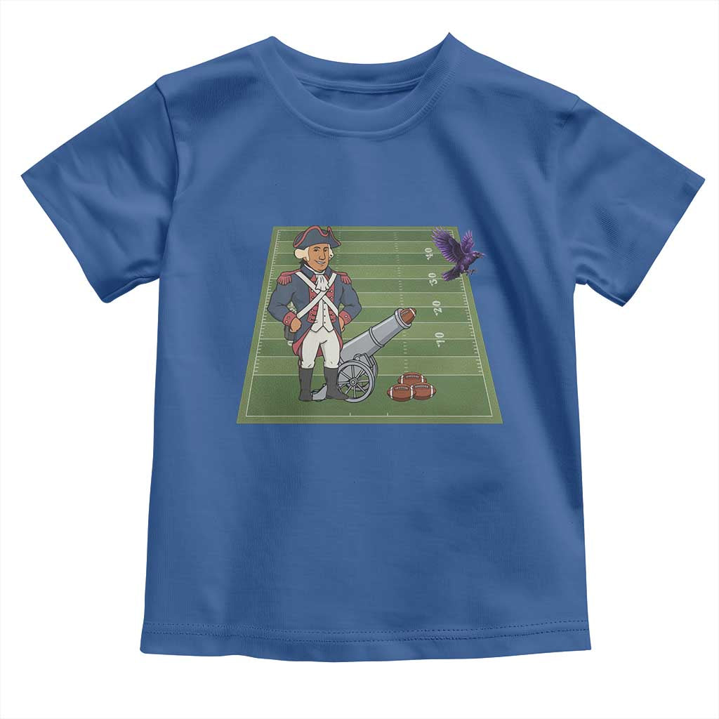 George Washington Vs The Purple Crow Rivalry Toddler T Shirt NE Football Gift TS12 Royal Blue Print Your Wear