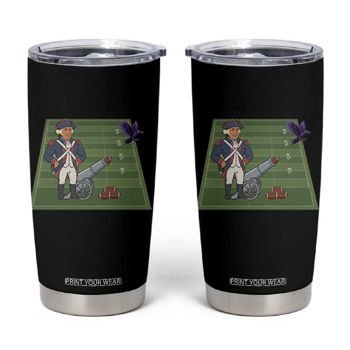 George Washington Vs The Purple Crow Rivalry Tumbler Cup NE Football Gift TS12 Black Print Your Wear