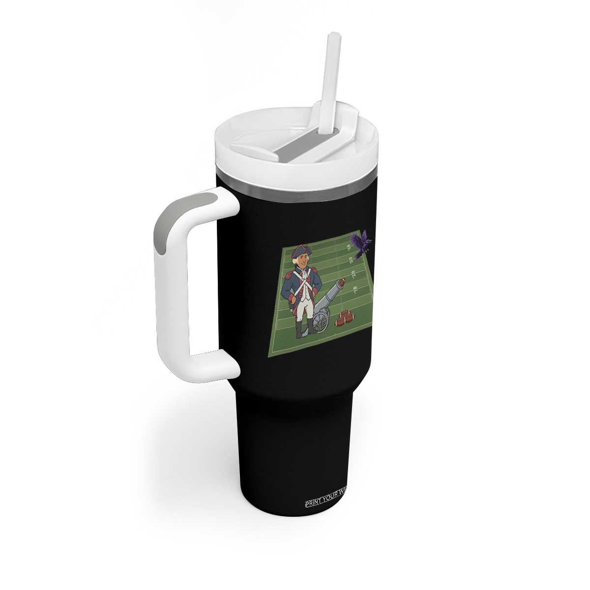 George Washington Vs The Purple Crow Rivalry Tumbler With Handle NE Football Gift TS12 Print Your Wear