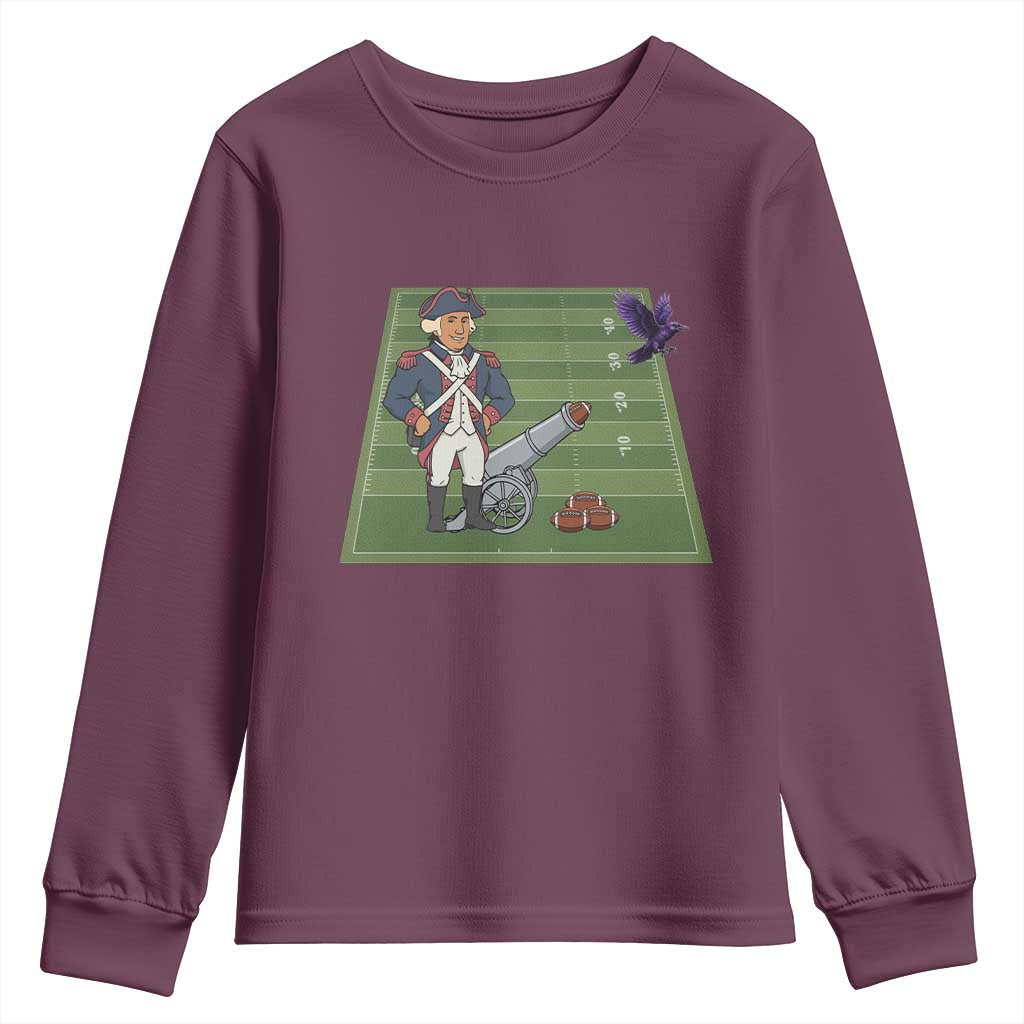 George Washington Vs The Purple Crow Rivalry Youth Sweatshirt NE Football Gift TS12 Maroon Print Your Wear