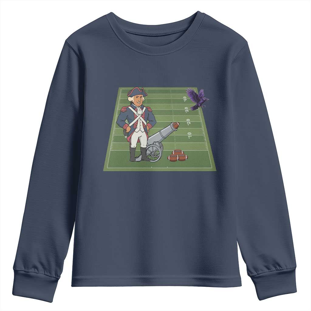 George Washington Vs The Purple Crow Rivalry Youth Sweatshirt NE Football Gift TS12 Navy Print Your Wear