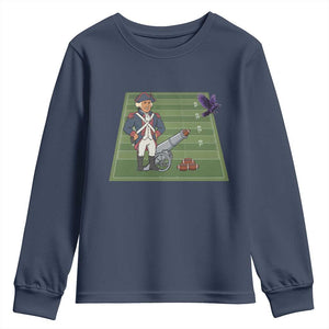 George Washington Vs The Purple Crow Rivalry Youth Sweatshirt NE Football Gift TS12 Navy Print Your Wear