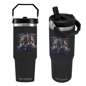 NE Dark Football Spirit Rivalry Flip Straw Tumbler Game Day Lover Gift TS12 One Size: 30 oz Black Print Your Wear
