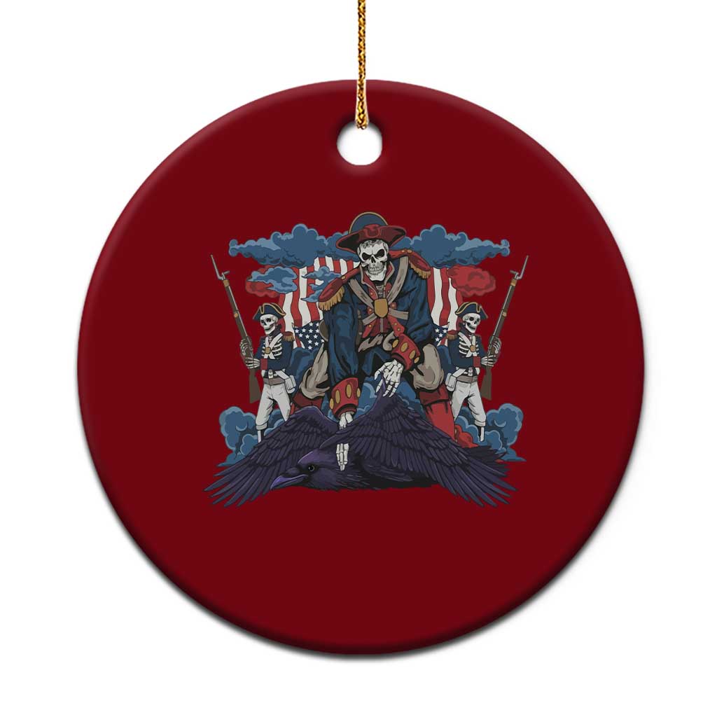NE Dark Football Spirit Rivalry Ceramic Ornament Game Day Lover Gift TS12 1pc Red Print Your Wear