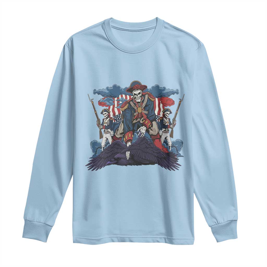 NE Dark Football Spirit Rivalry Long Sleeve Shirt Game Day Lover Gift TS12 Light Blue Print Your Wear
