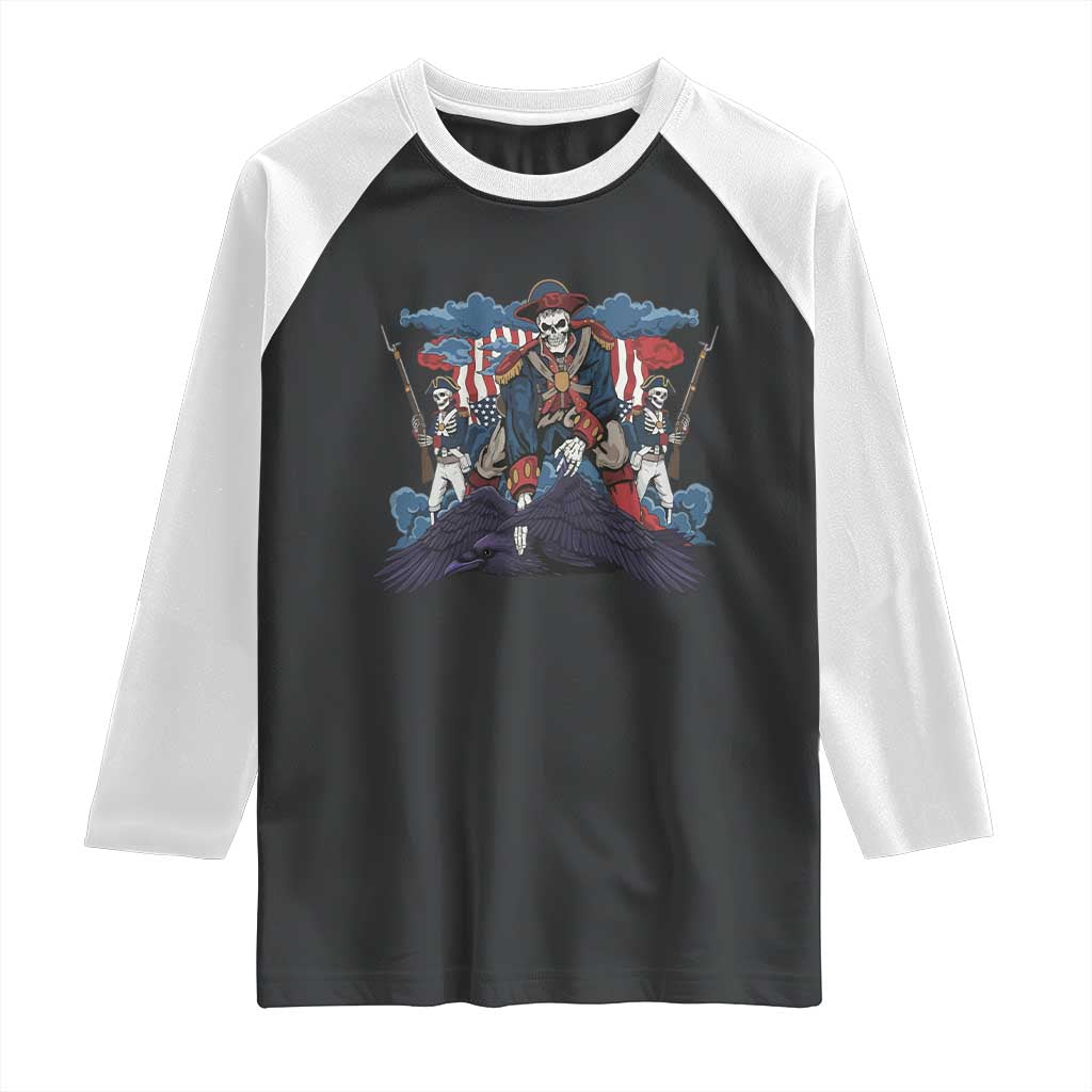 NE Dark Football Spirit Rivalry Raglan Shirt Game Day Lover Gift TS12 Black White Print Your Wear