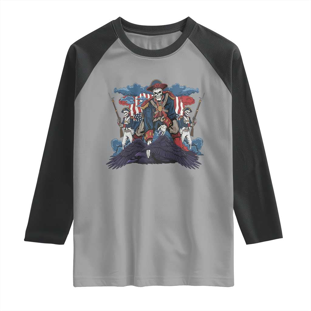 NE Dark Football Spirit Rivalry Raglan Shirt Game Day Lover Gift TS12 Sport Gray Black Print Your Wear