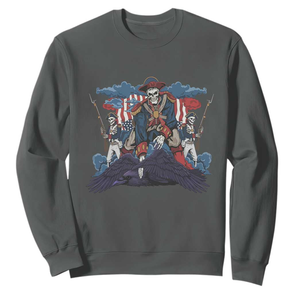 NE Dark Football Spirit Rivalry Sweatshirt Game Day Lover Gift TS12 Dark Heather Print Your Wear