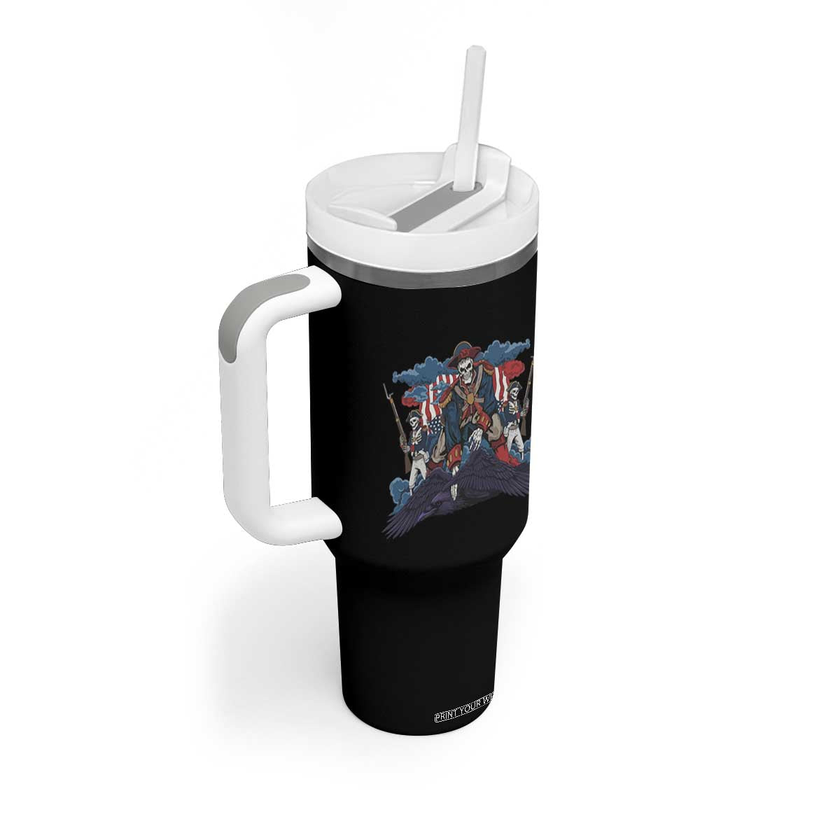 NE Dark Football Spirit Rivalry Tumbler With Handle Game Day Lover Gift TS12 Print Your Wear