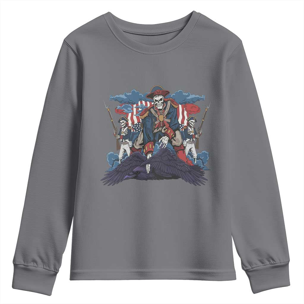 NE Dark Football Spirit Rivalry Youth Sweatshirt Game Day Lover Gift TS12 Charcoal Print Your Wear