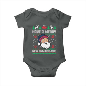 Have A Merry NE Mas Baby Onesie Funny Ugly Christmas Football Gift TS12 Dark Heather Print Your Wear